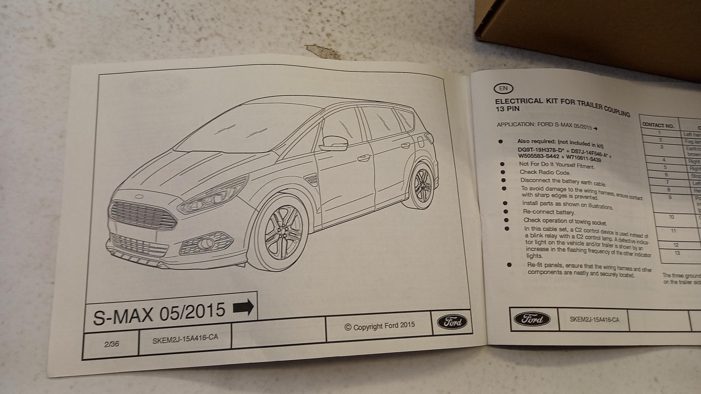 Original OE FORD Anhängerkupplung Elektrosatz 2002869