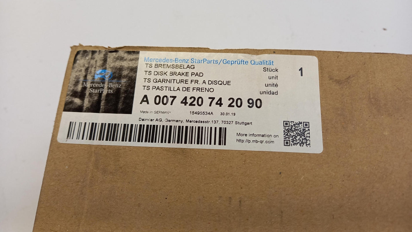 Original MERCEDES-BENZ GLK-klasse x204 -2015 Bremsbeläge A007420742090