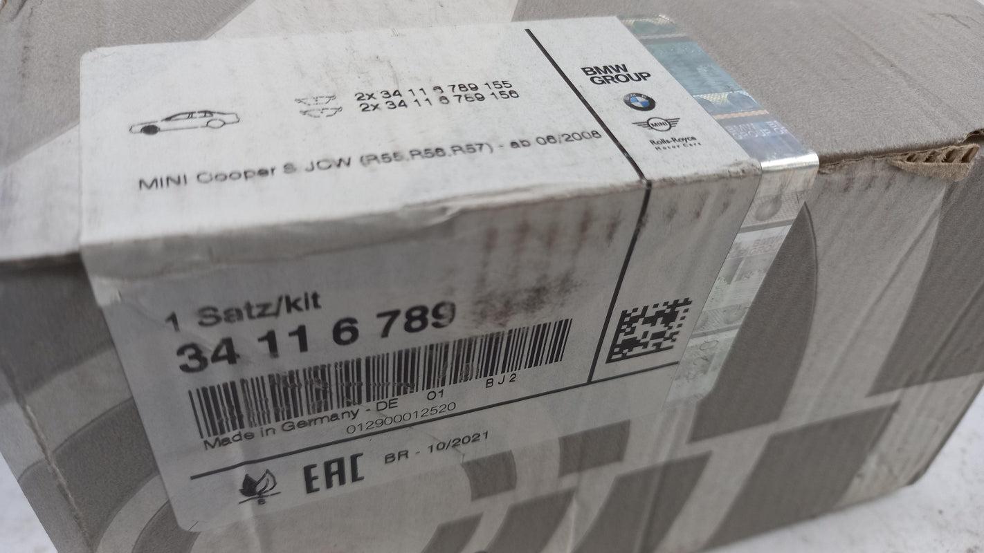 Original BMW MINI R56 R55 R57 R58 R59 Bremsbeläge asbestfrei vorne 34116789157