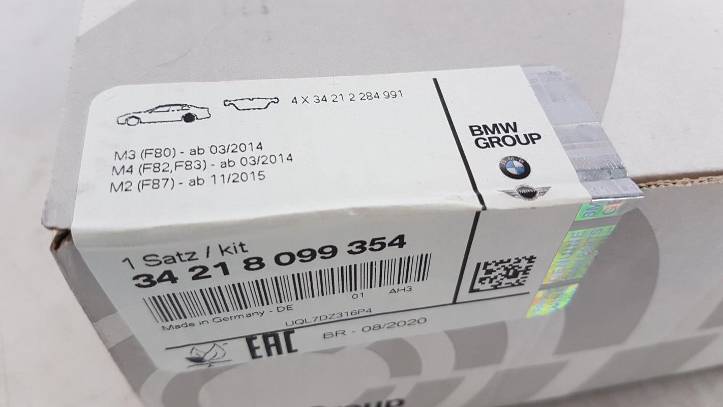 Original BMW 2' F87 3' F80 4' F82 F83 Bremsbeläge asbestfrei Hinten 34218099354