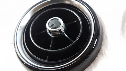 Original FIAT 124 Spider Zierblenden für Lüftungsdüse 3st. Pianoschwarz 71807614