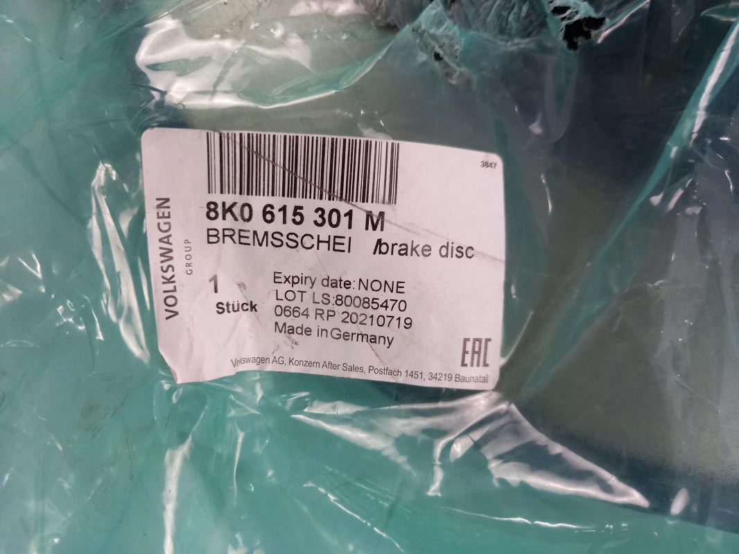 Original AUDI A4 B8 A5 I Q5 I Bremsscheibe (1 stück) belüftet vorne 8K0615301M