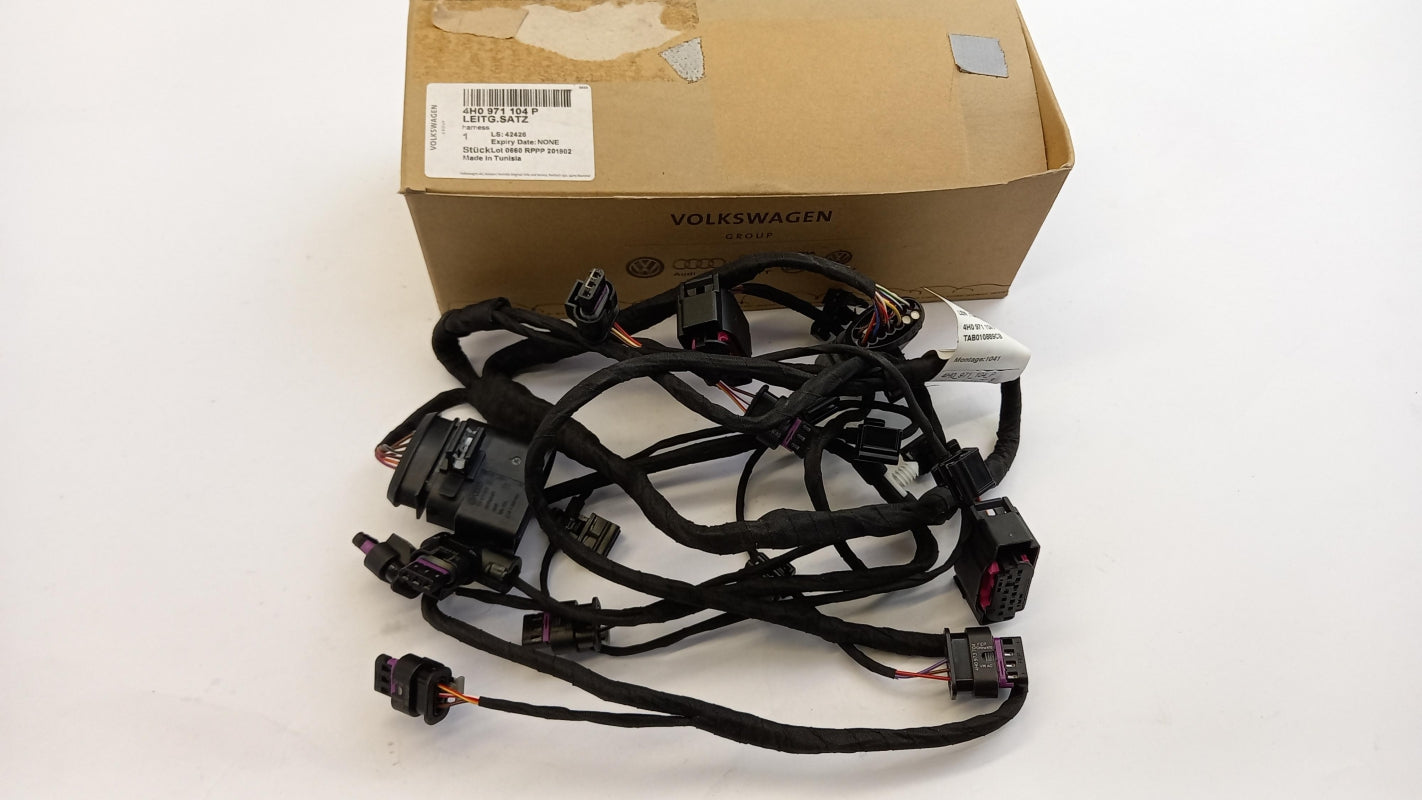 Original AUDI A8 S8 4H Leitungssatz für Stoßstange PDC hinten 4H0971104P