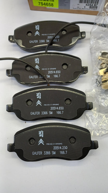 Original PEUGEOT 807 Expert CITROEN C8 Jumpy I & II Bremsbeläge vorne 425457