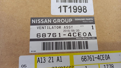 Original OE NISSAN Luftdüse 687614CE0A