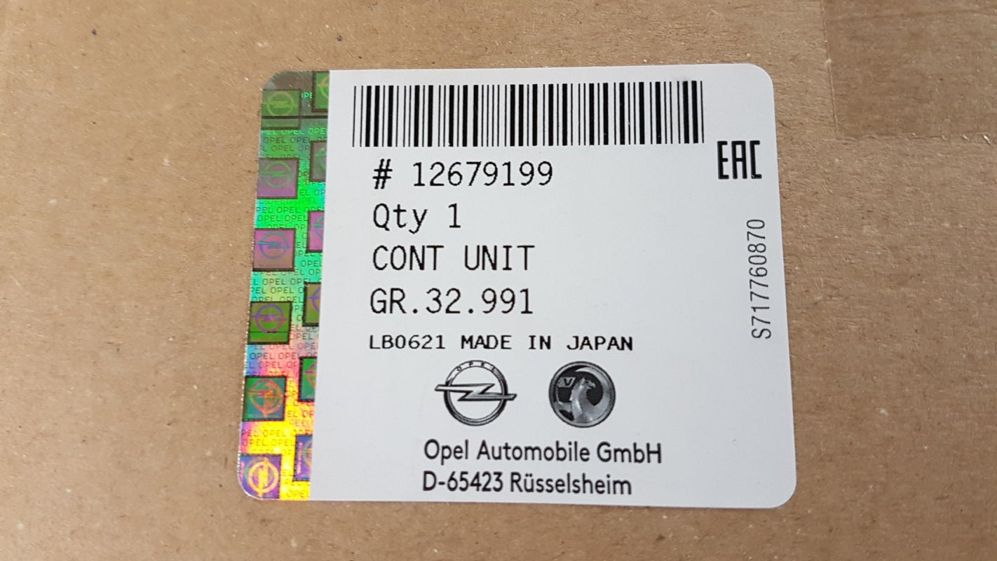 Original OPEL Astra-J Corsa-D CHEVROLET Cruze Motorsteuergerät 12679199