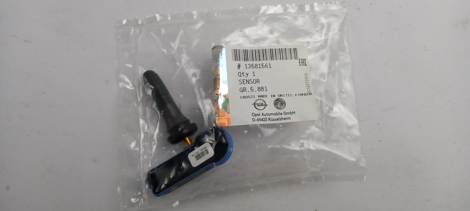 Original OPEL Adam Corsa Meriva Reifendrucksensor 13581561
