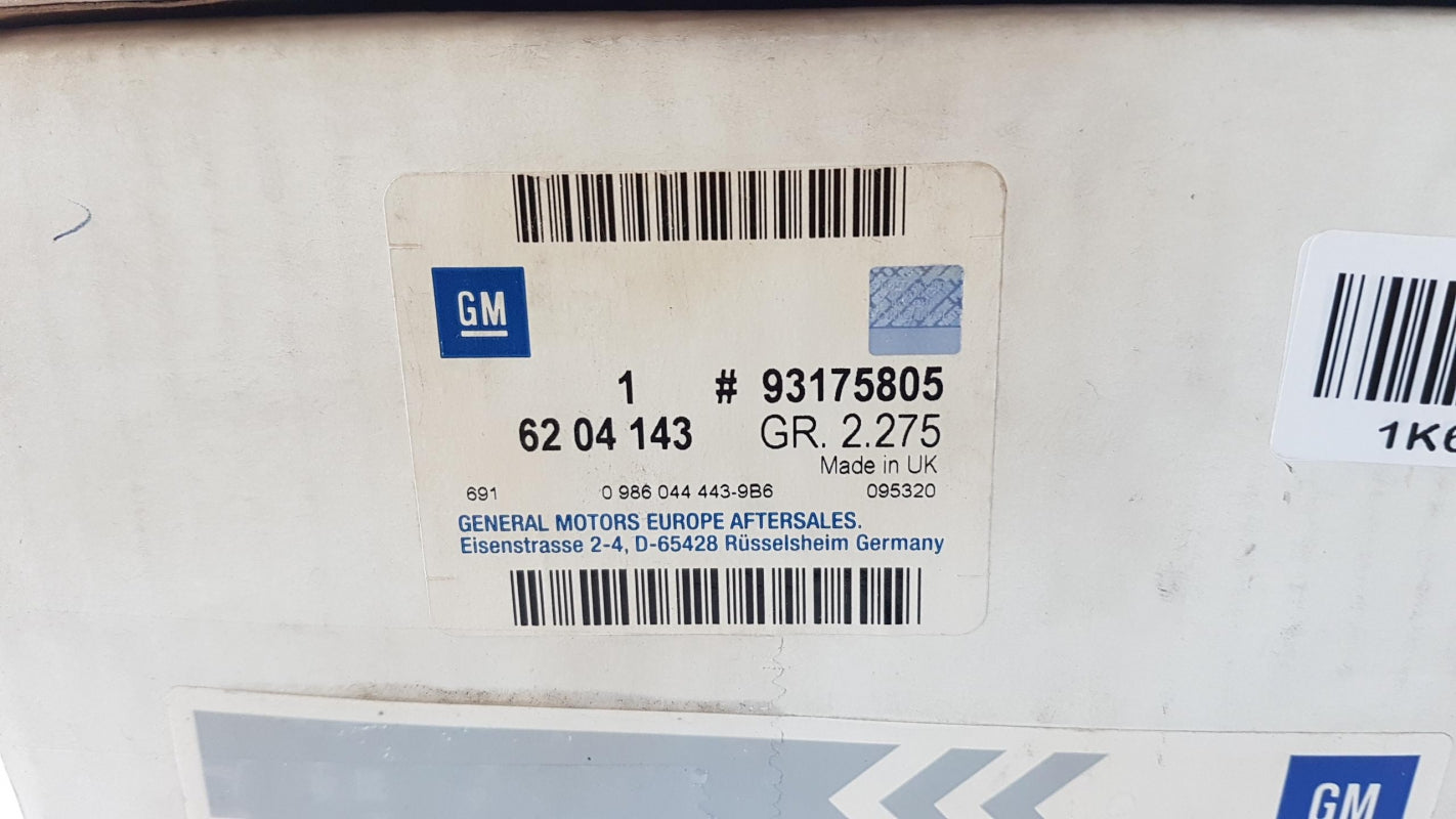 Original OPEL Astra-G Zafira-A Lichtmaschine Generator 12V 120A 93175805