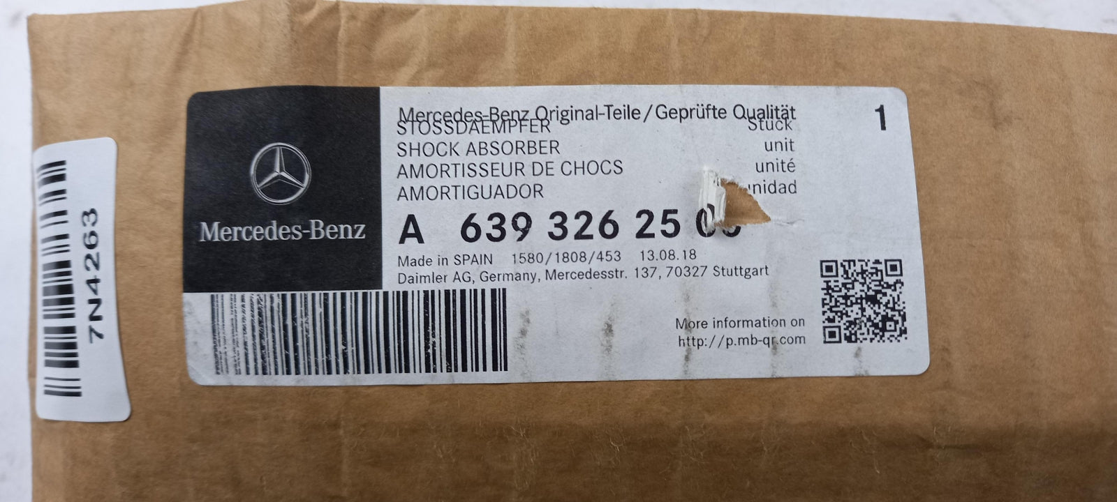 Original MERCEDES-BENZ Viano Vito W639 Stoßdämpfer Hinteren  A6393262500