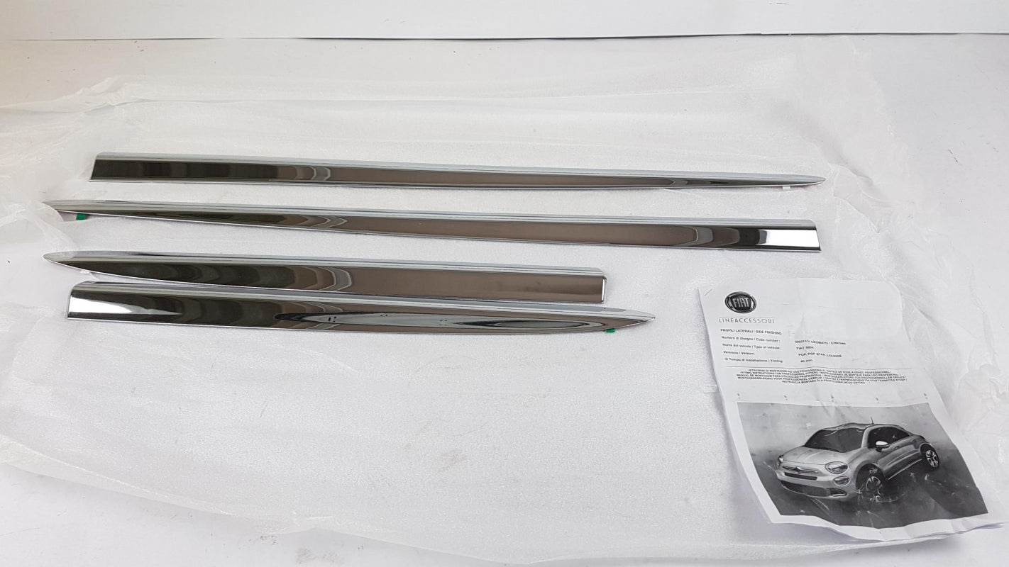 Original FIAT 500X Seitenzierleistensatz (4 Stück) X-Tra Paket Chrom 50927456