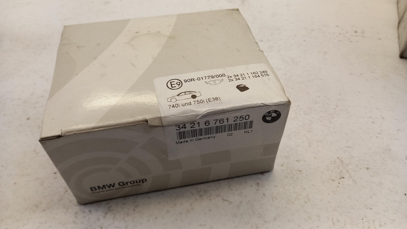 Original BMW 7re E38 Bremsbeläge Bremsklötze asbestfrei hinten 34216761250