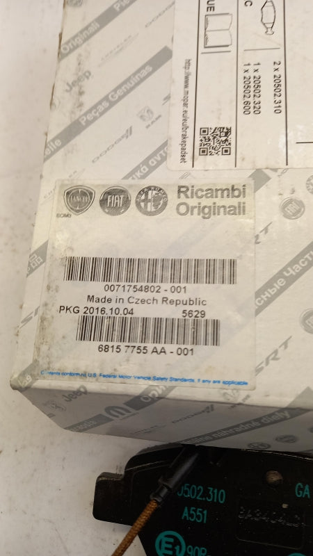 Original FIAT Punto 199 500 312 1.4 Bremsbeläge Vorne 71754802