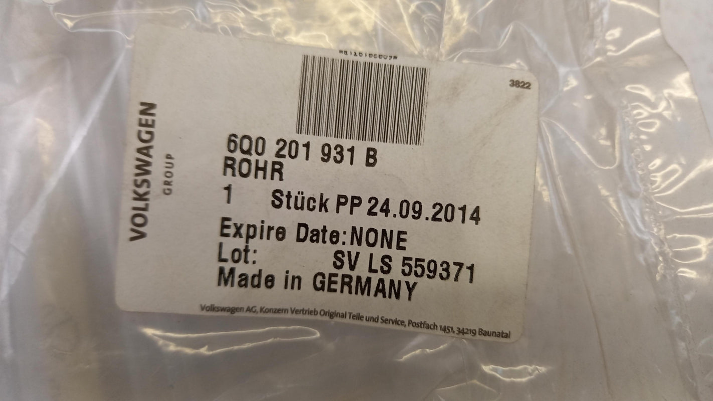 Original OE Volkswagen Schlauch 6Q0201931B