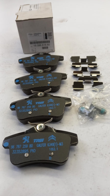 Original PEUGEOT 308 (T7) RCZ CITROEN C4 (B7) DS4 Bremsbeläge Hinten 1608681680