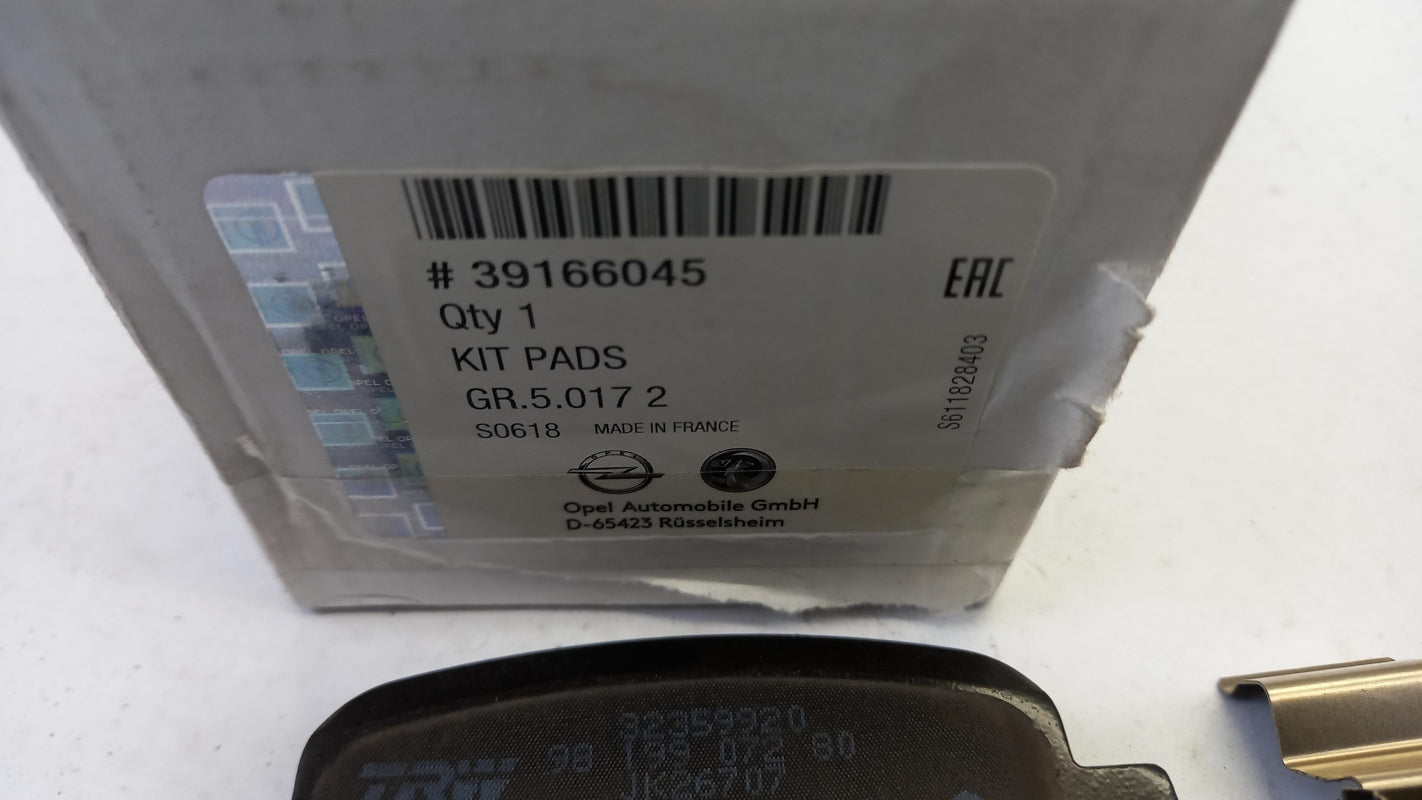 Original OPEL Combo E Bremsbeläge hinten 39166045