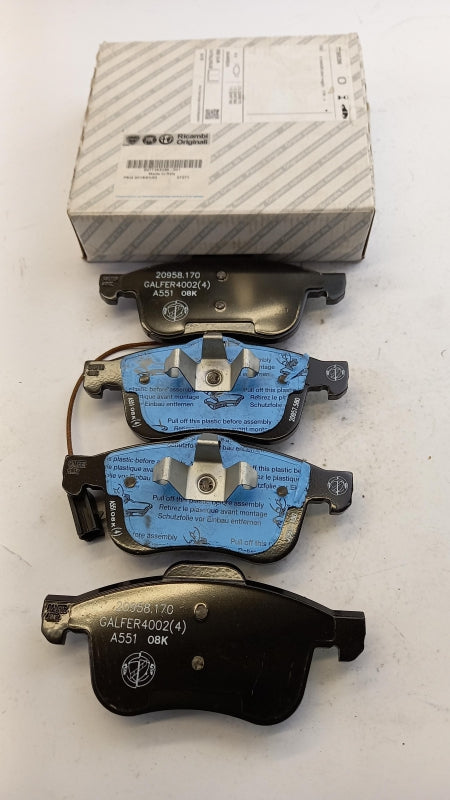 Original FIAT Nuovo Doblo front brake pads 77365396 