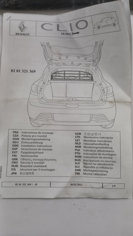 Original OE RENAULT Kofferraum Gitter 8201321369