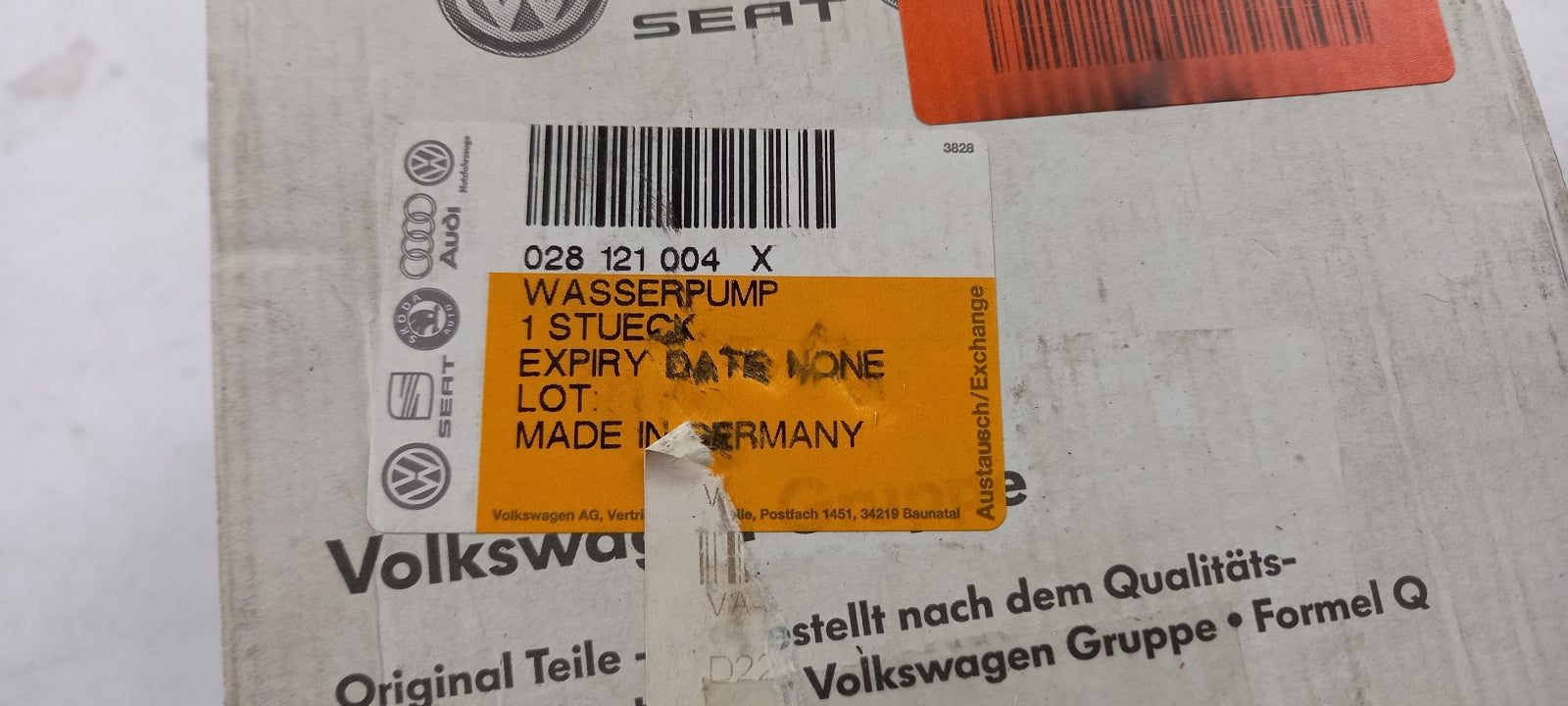 Original AUDI A4 A6 VW Lupo Passat Golf Caddy SEAT Arosa Wasserpumpe 028121004X