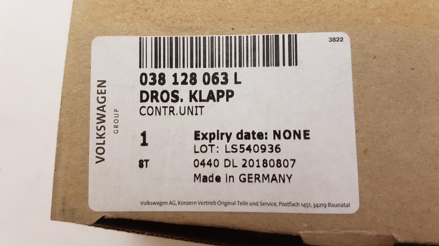 Original AUDI A3 VW Passat Sharan Touran 1.9TDi Drosselklappenstutzen 038128063L