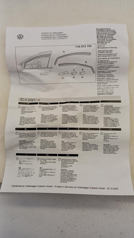 Original OE Volkswagen Windabweiser 11A072193