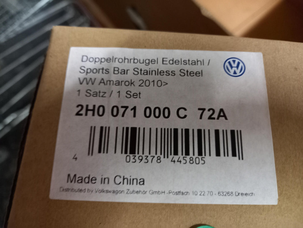 Original VW Amarok I Doppelrohrbügel Silber-metallic Hinten 2H0071000C72A
