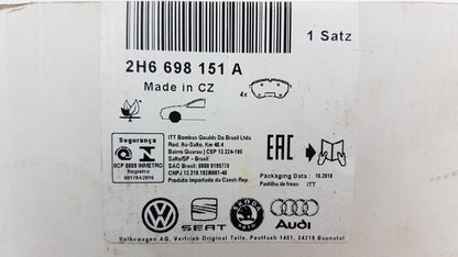 Original VW Amarok 2017- Bremsbeläge Satz Vorne 2H6698151A