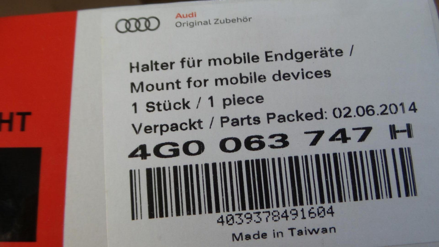 Original AUDI A4 A5 A6 A7 Q5 Q7 RS4 RS6 RS7 Halter für DVD-Player 9" 4G0063747H