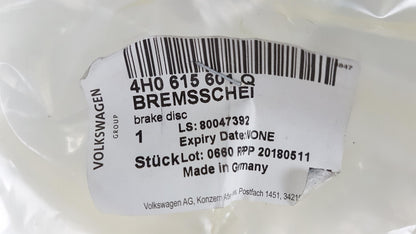 Original AUDI A8 '11-'17 Bremsscheibe (1 stück) belüftet hinten 4H0615601Q