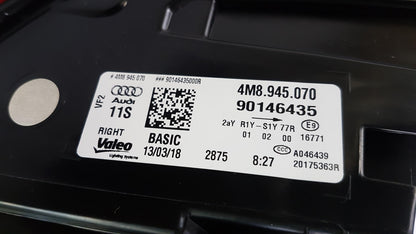 Original AUDI Q8 Heckleuchte Rückleuchte Schlussleuchte LED Rechts 4M8945070