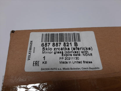 Original SKODA Kamiq /Scala Außenspiegelglas Spiegelglas konvex Links 657857521B