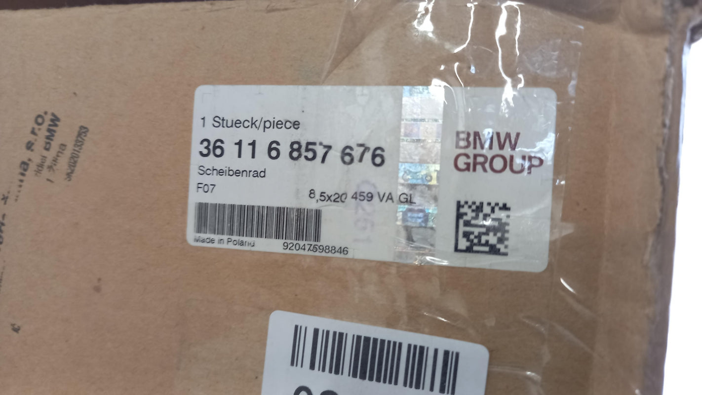 Original BMW 5 F07 7 F01 F02 F04 Felge Vielspeiche 459 20 Zoll Vorne 36116857676