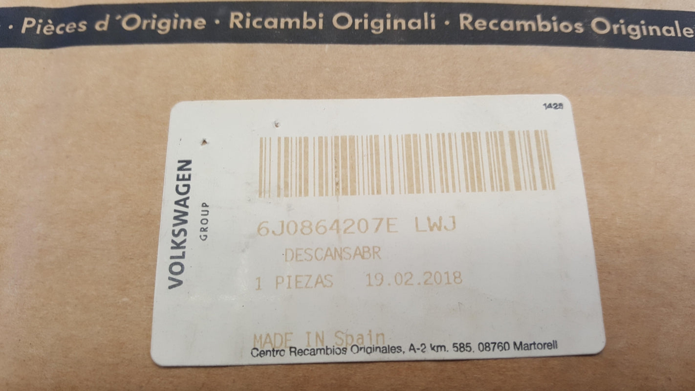 Original SEAT Ibiza 6F '13-'16 6P '16-'17 Armlehne schwarz 6J0864207ELWJ