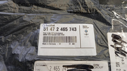 Original BMW X4 M Performance F98 X3 (G01) Fußmatten-Set RHD 51472465743