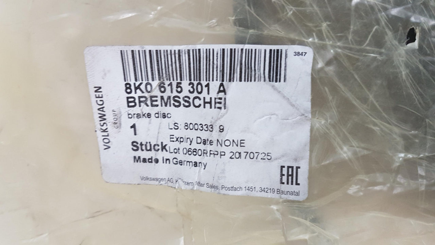 Original AUDI A4 B8 A5 I Q5 I Bremsscheibe (1 stück) belüftet vorne 8K0615301A