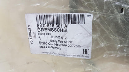 Original AUDI A4 B8 A5 I Q5 I Bremsscheibe (1 stück) belüftet vorne 8K0615301A
