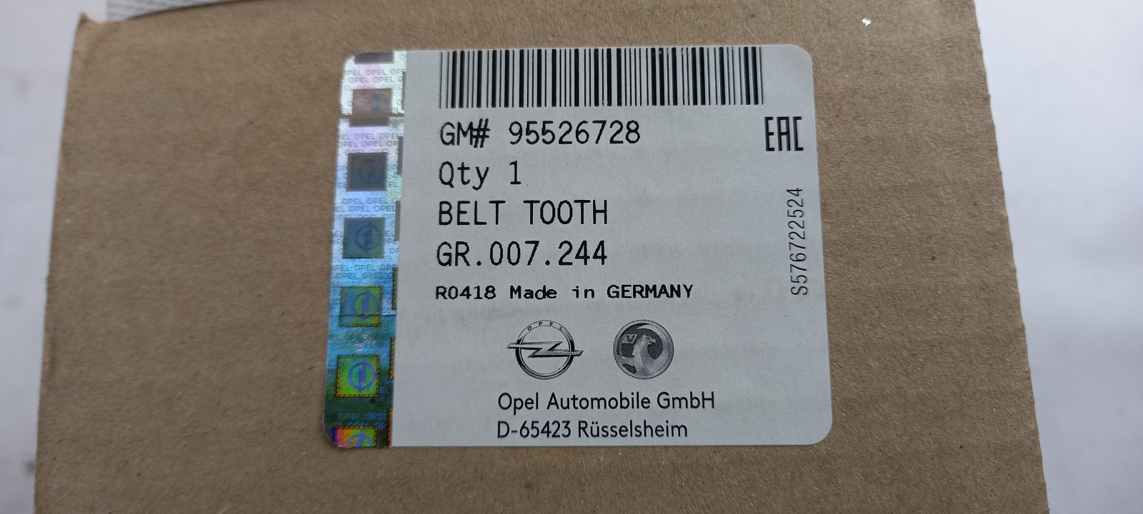 Original OPEL Zafira-C '12-'19 Cascada '13-'19 Zahnriemensatz 95526728
