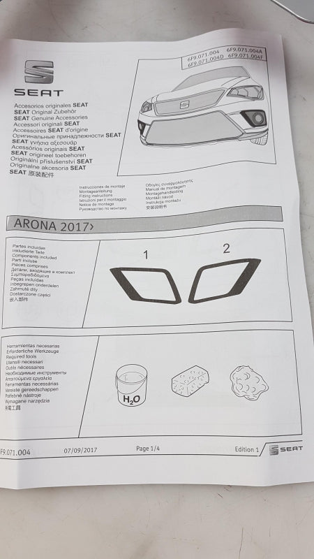 Original SEAT Arona Nebelscheinwerfer Leisten Blenden Matt Silber 6F9071004