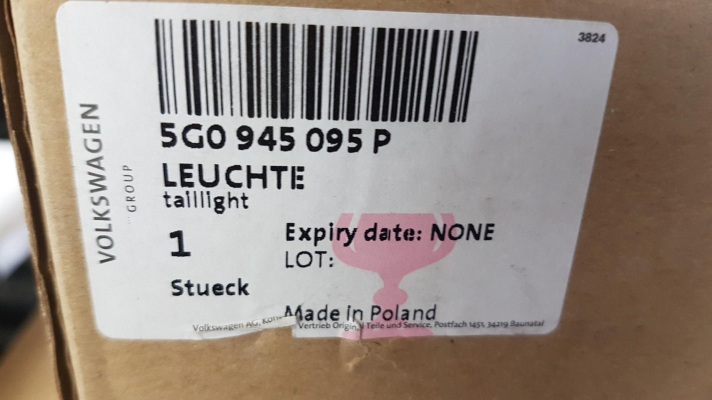 Original VW Golf VII Heckleuchte Rückleuchte abgedunkelt Aussen Links 5G0945095P