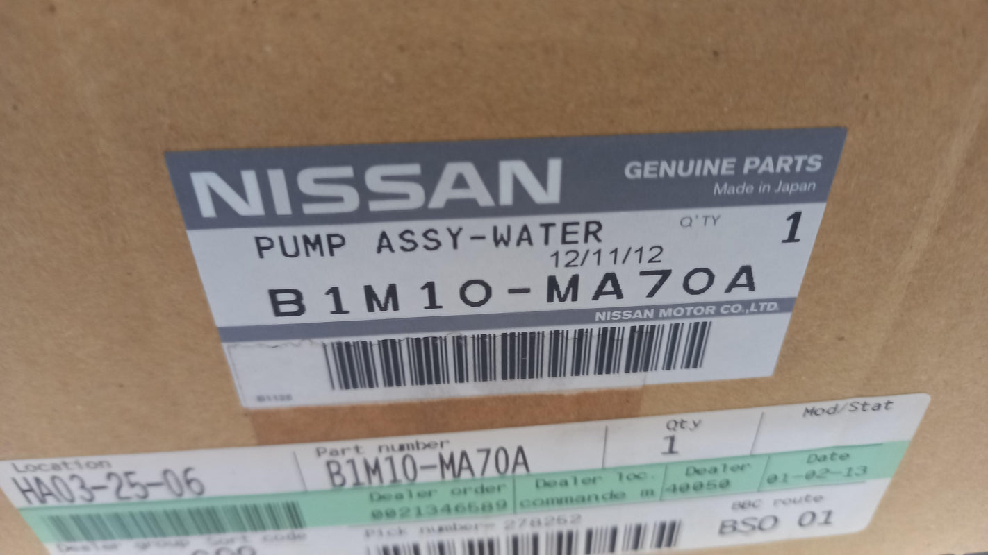 Original OE NISSAN Wasserpumpe B1M10MA70A