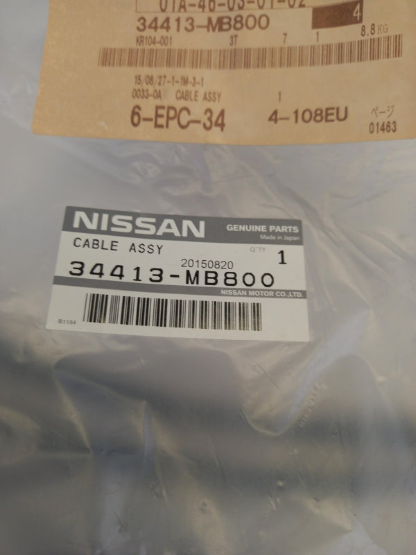 Original NISSAN Cabstar 2006- Schaltseilzug 34413MB800