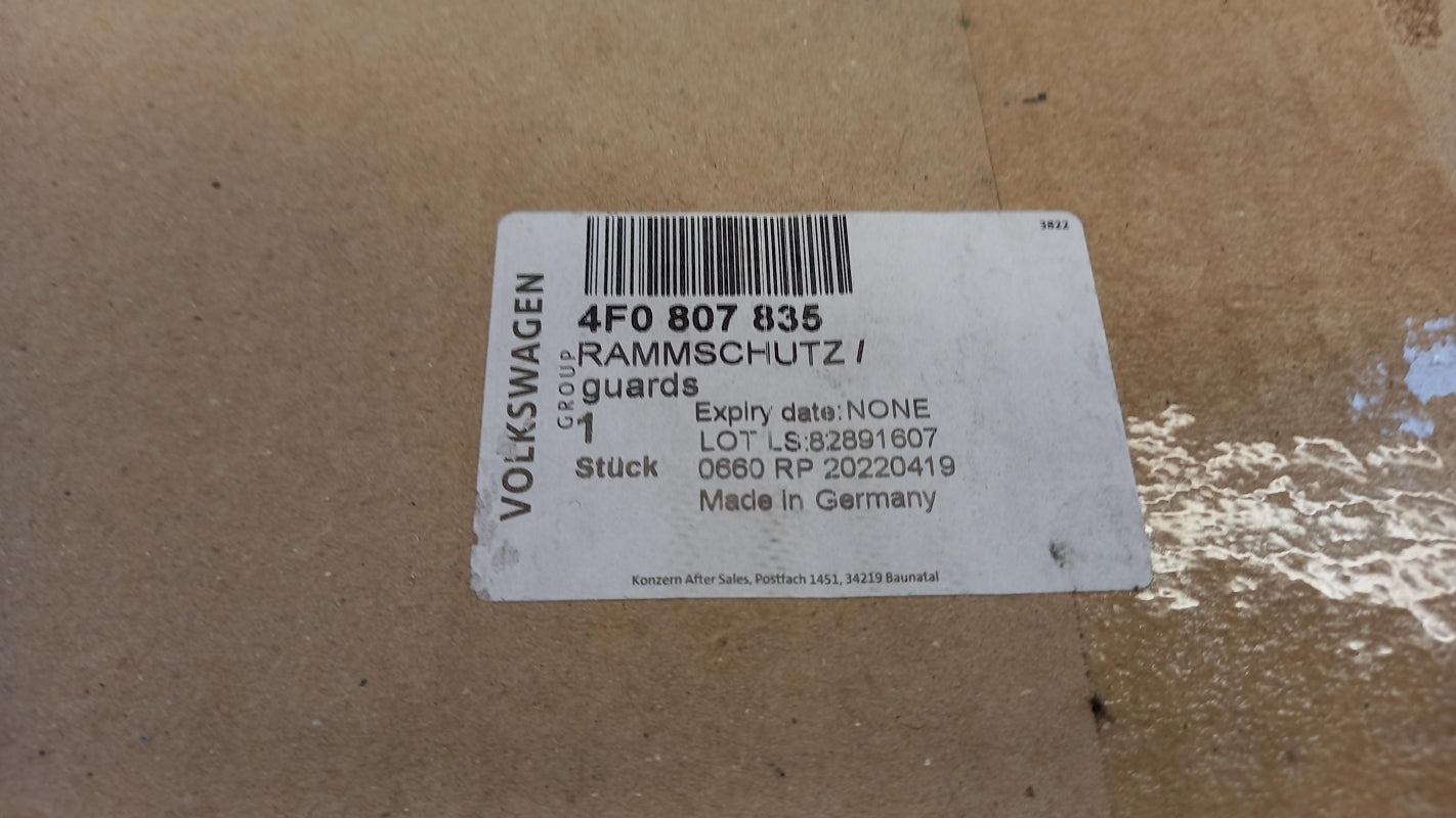 Original AUDI A6 4F Stoßstange Unterfahrschutz Rammschutz unten hinten 4F0807835