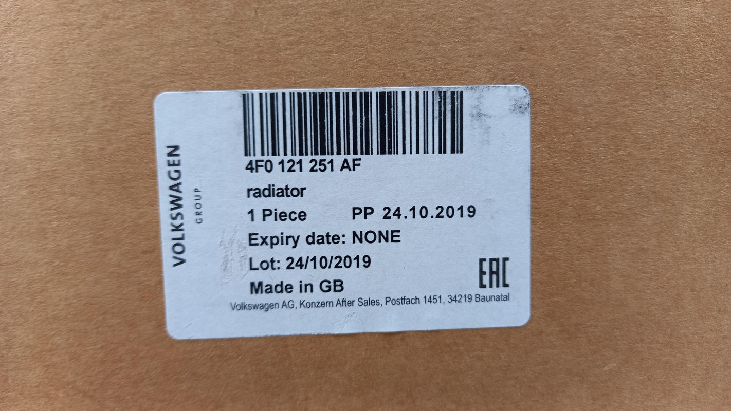 Original AUDI A6 S6 Avant Wasserkühler 4F0121251AF