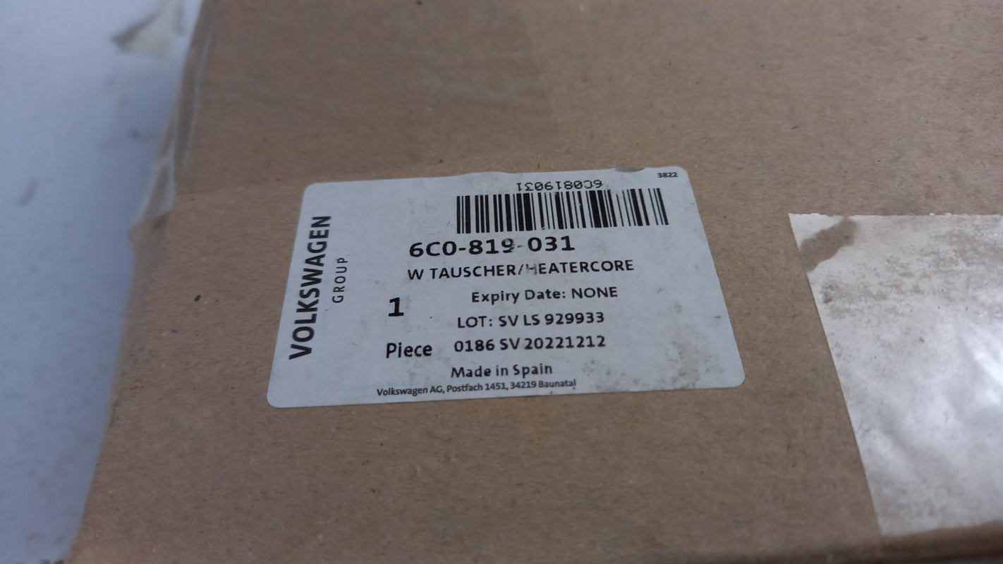Original AUDI A1 SEAT VOLKSWAGEN SKODA Innenraumheizung Wärmetauscher 6C0819031