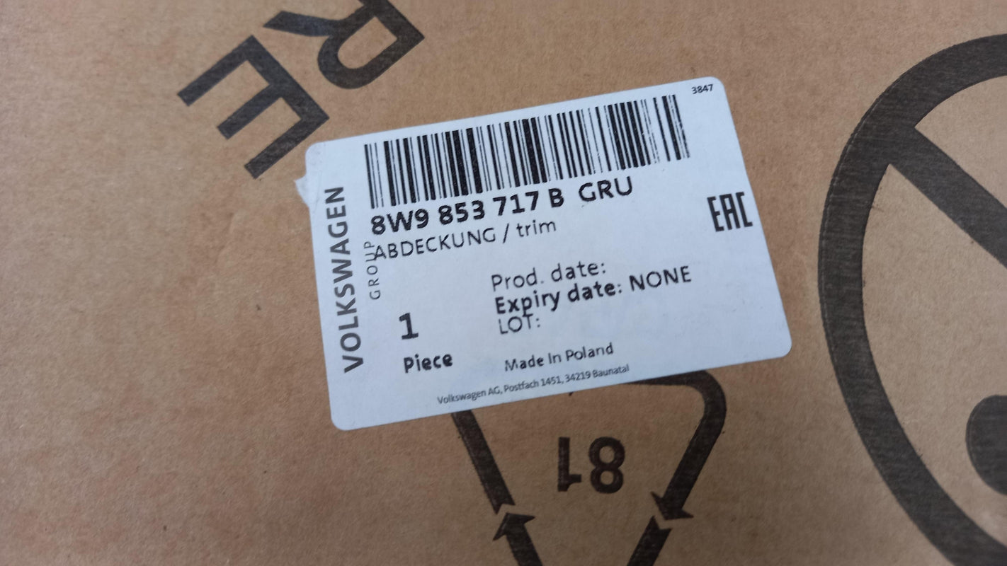 Original AUDI A4 8W Abdeckung für Radausschnitt grund vorne links 8W9853717BGRU