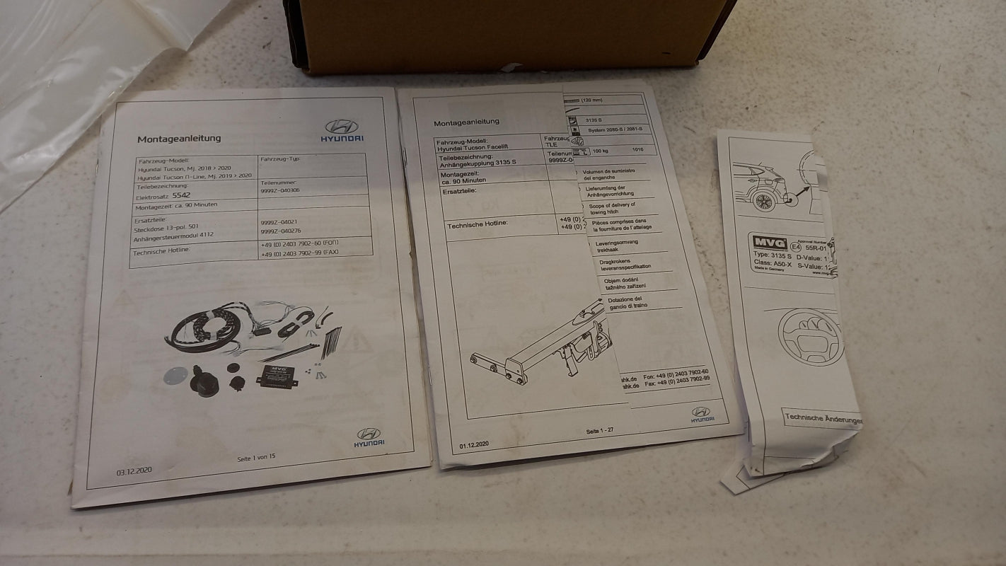 Original HYUNDAI Tucson III LIFT Anhängerkupplung Elektrosatz 9999Z040306