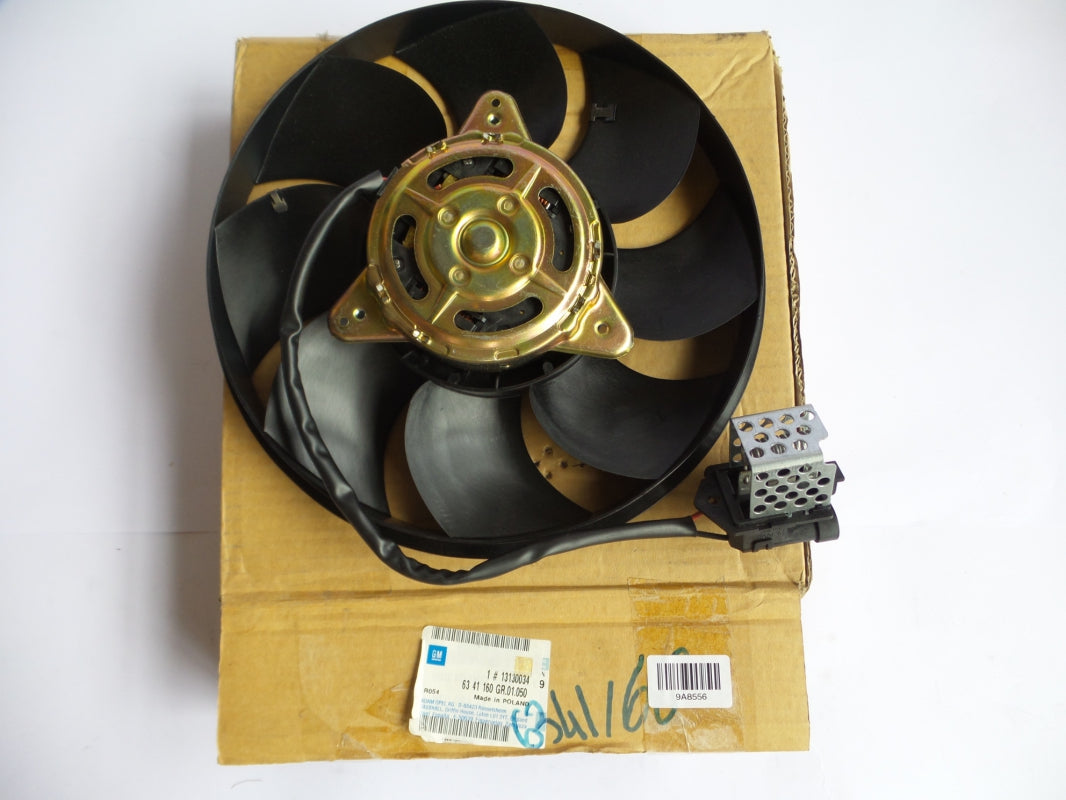 Original OPEL Meriva-A engine cooling fan with motor right 13130034 