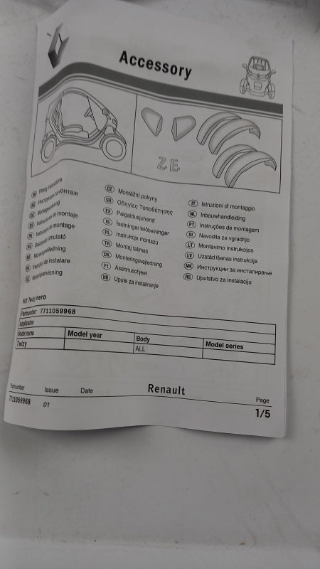 Original RENAULT Twizy Zierleisten Satz 7711059968