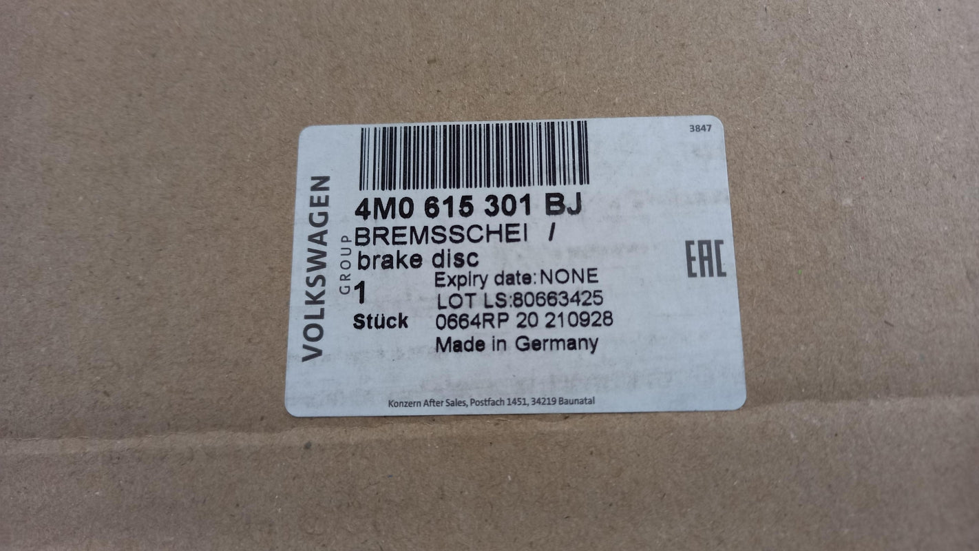 Original AUDI A3 RSQ3 CUPRA Formentor Leon Bremsscheibe 1st vorne 4M0615301BJ