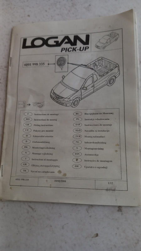 Original RENAULT DACIA Logan Pick-Up Zusatzscheinwerfer Satz 6001998335