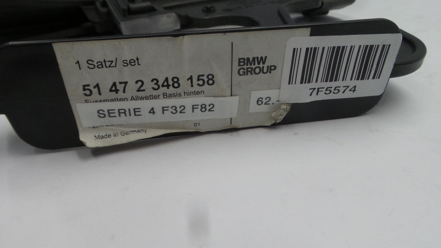 Original BMW 4er F32 F82 M4 Coupe Fussmatten Allwetter 2-St hinten 51472348158